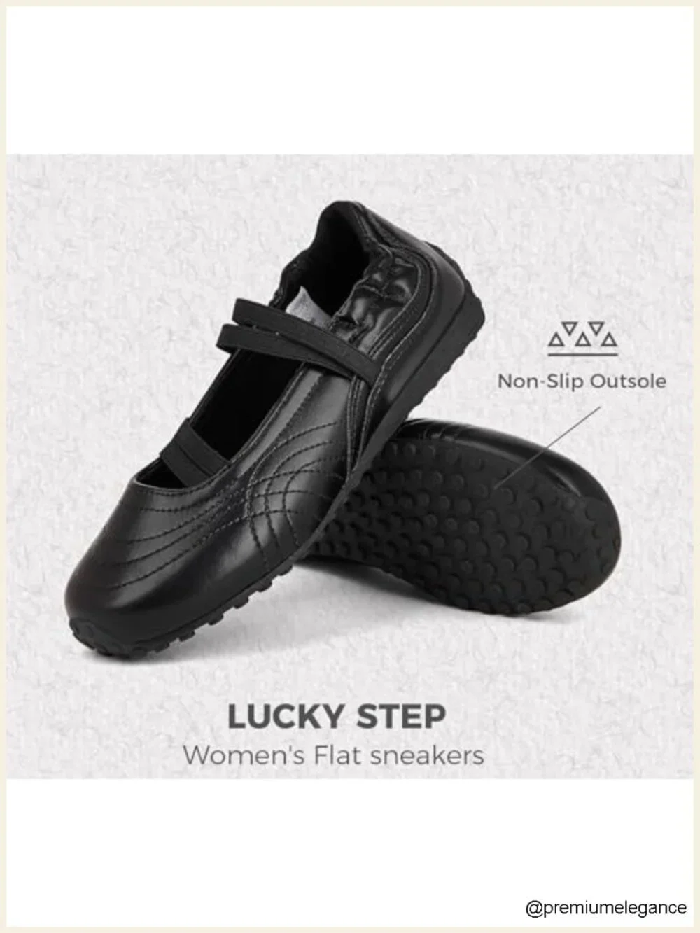 Women's Mary Jane Sneakers Comfortable Ballet Flats Elastic Strap Closed Toe